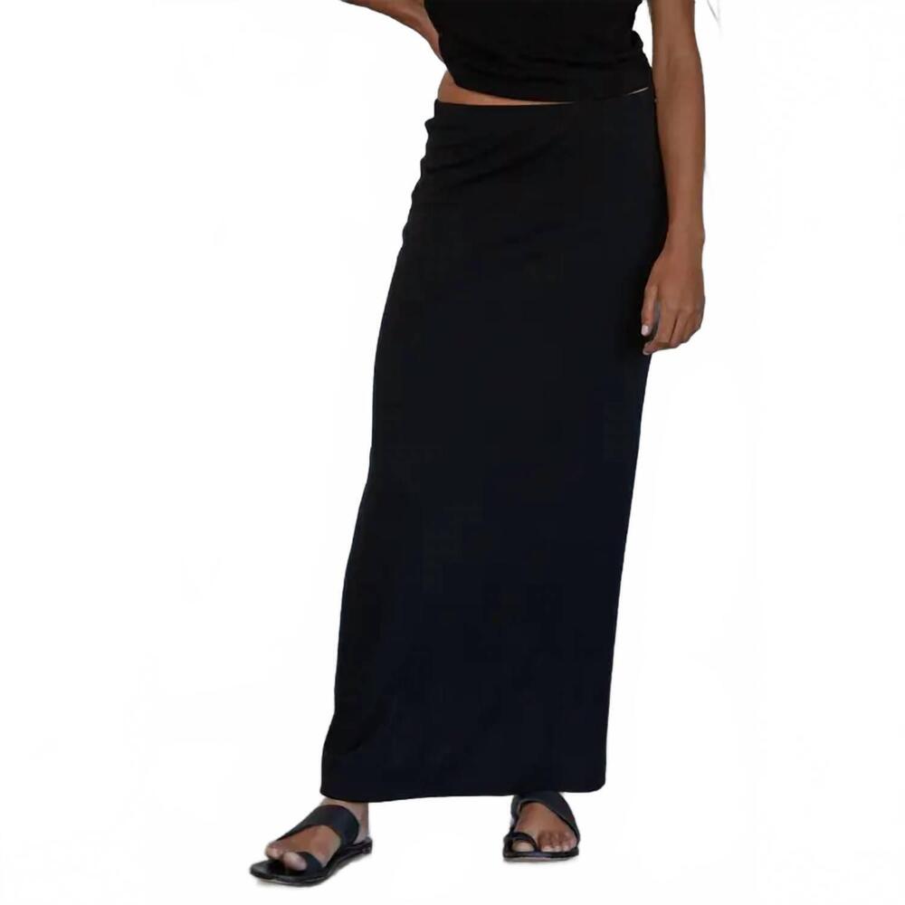NEW BY TOGETHER knit jersey skirt in black
